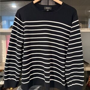 Banana Republic Black and White Crewneck Sweater
